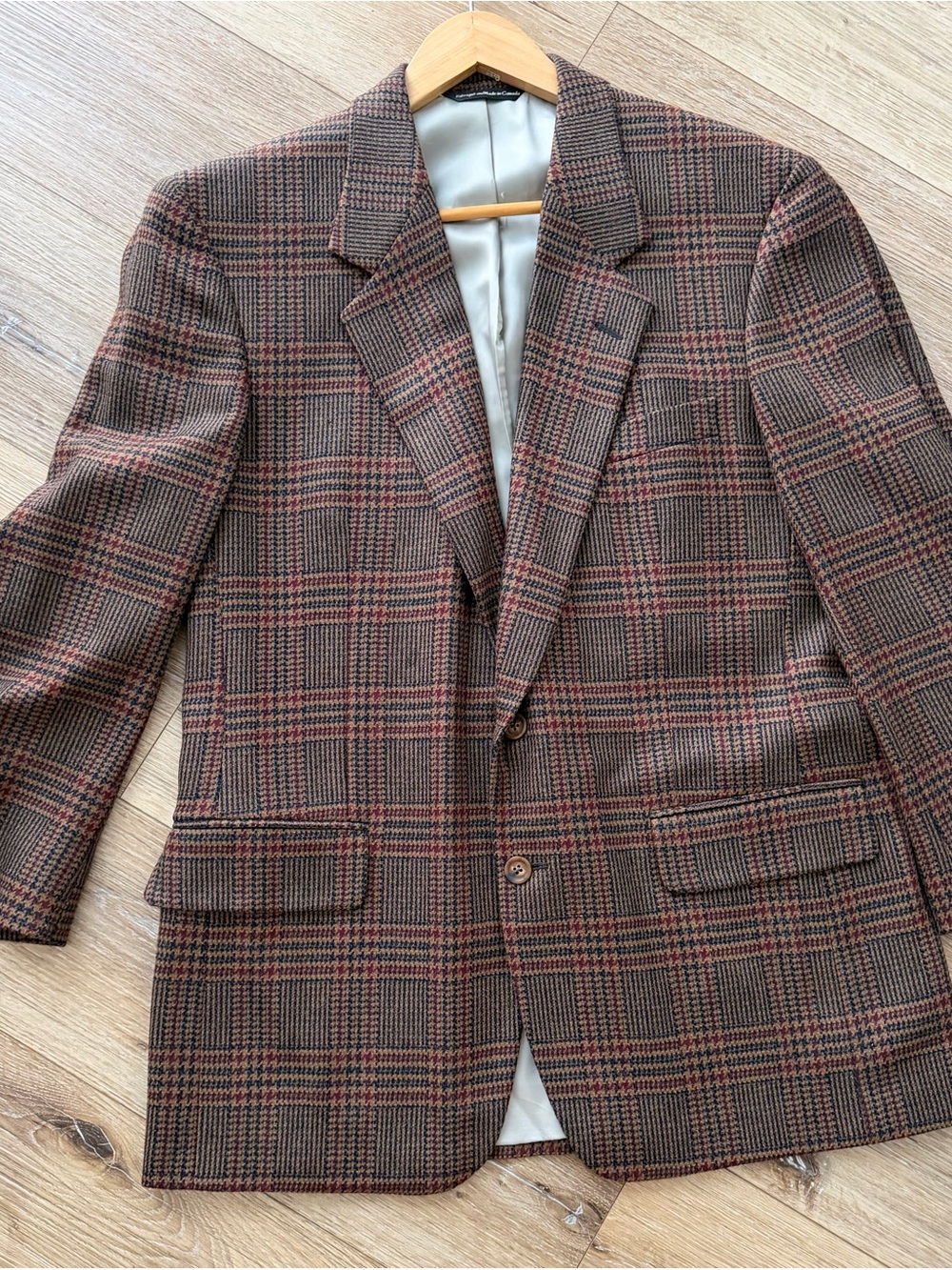 Samuelsohn Brown Plaid Sport Coat - Men's 41R